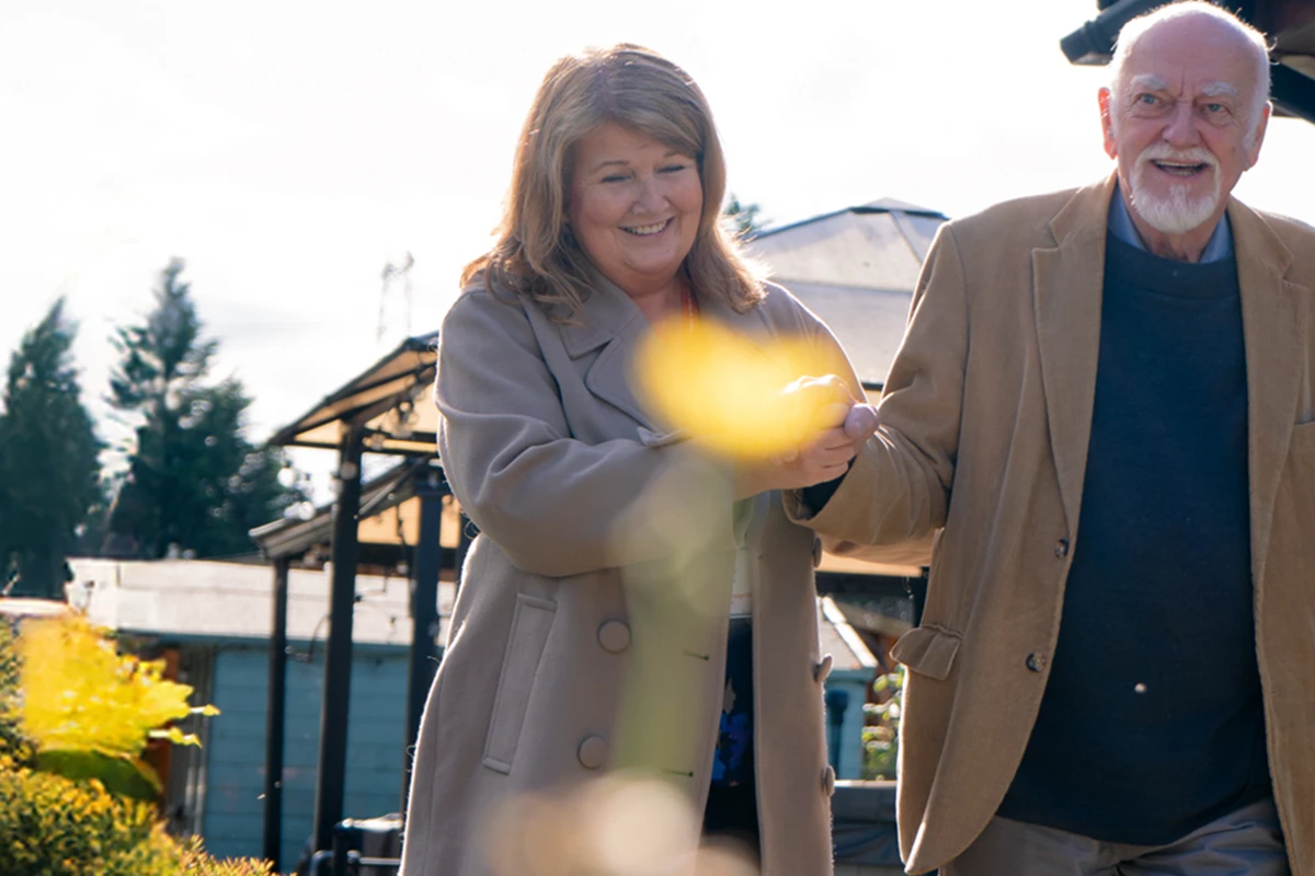 Clients living with cancer benefit from simply daily routines, such as our Carers supporting them for a daily walk