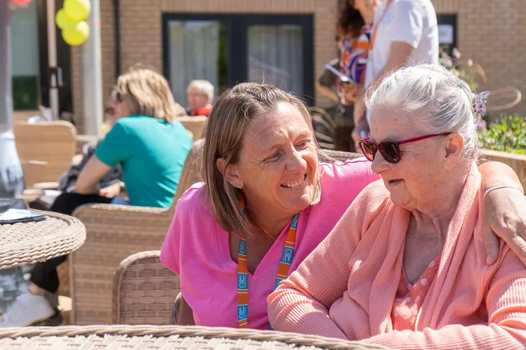 Client and Carer at a local event supporting our charity partner